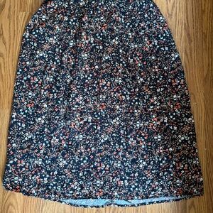 Old Navy Women's Floral Midi Skirt - Black and Orange